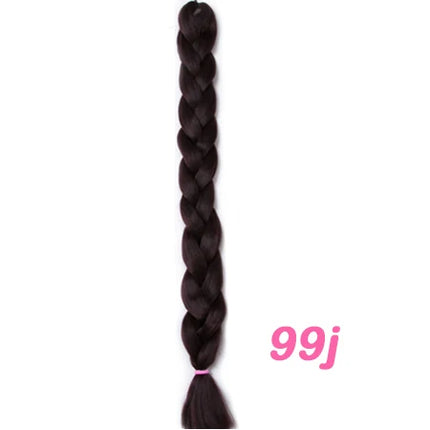 VERVES Braiding Hair Long 100 cm Folded Synthetic Jumbo Braids 165g/Piece Brown Black Pink Pure Color Braid Hair Extensions