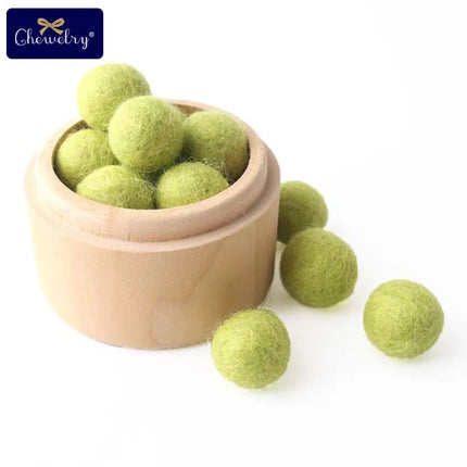 100PCS 20mm 100% Wool Felt Balls DIY Balls Hanging Accessories Candy Color Pom Pom Ball For Kids Party Crafts Children's Toys