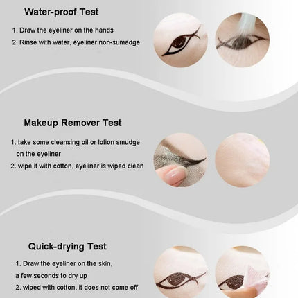Music Flower 2pcs/Kit Eyeliner Gel Cream Natural Brown Makeup Eye Liner With Brush Easy to Draw Arrows Waterproof Eye Cosmetics