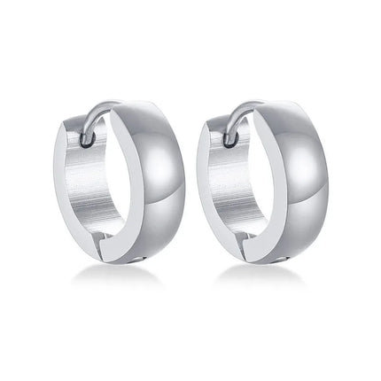 Unisex Stainless Steel Small Hoop Huggie Earrings for Men Woman Ear brinco Jewelry