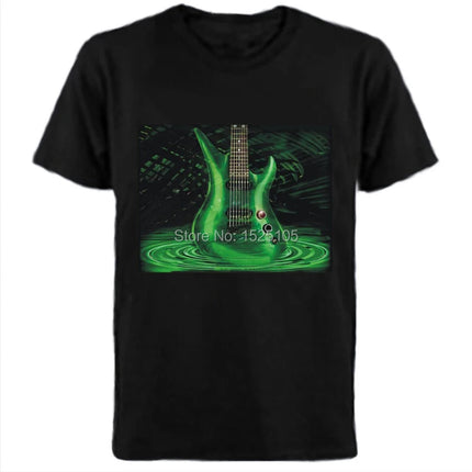 Popular Sound Active Equalizer EL T-shirt Equalizer Light Up Down LED T-shirt Flashing Music Activated LED T-shirts Men Women Tee