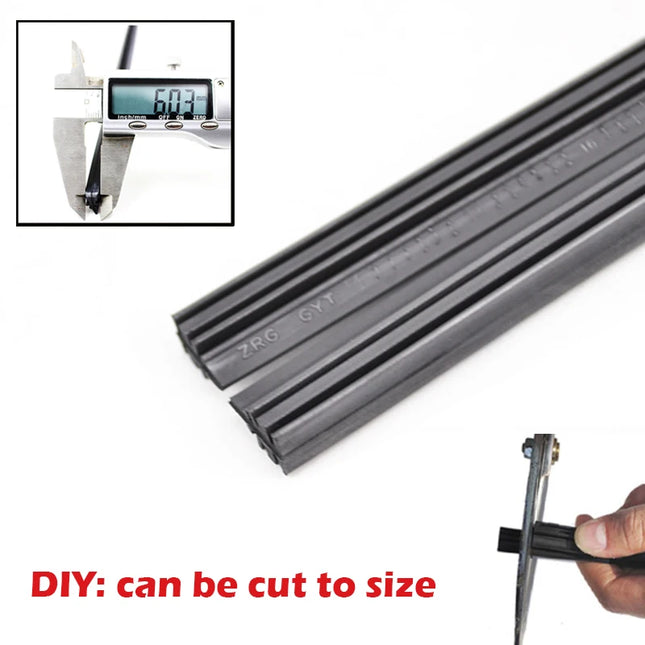 2Pcs/Lot Universal AAA Grade Auto Vehicle Insert Soft Rubber Strip Refill For Frameless Wiper Blades 6mm 26" 24" Car Accessories
