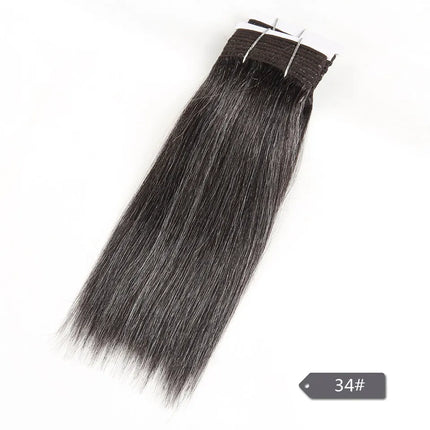 Sleek Hair Peruvian Double Drawn Remy Human Hair Weave Short Yaki Straight #44 #34 #51 #280  Piano Gray Mix Color Bundles