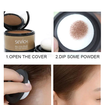 Sevich Hairline Powder 4g Hairline Shadow Powder Makeup Hair Concealer Natural Cover Unisex Hair Loss Product