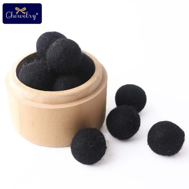 100PCS 20mm 100% Wool Felt Balls DIY Balls Hanging Accessories Candy Color Pom Pom Ball For Kids Party Crafts Children's Toys