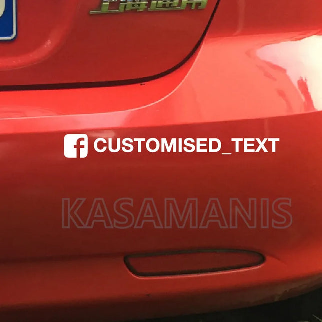 Personalized Custom Username Facebook YouTube Snapchat Instagram Pinterest Decals Car Window Moto Bumper Vinyl Sticker