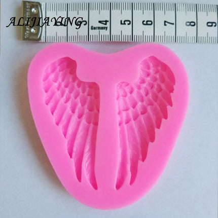 1Pcs Baby Angel Wings Silicone Mold Fondant Cake Decorating Tools Sugarcraft Chocolate Candy Clay Mould Cupcake Mold D0227