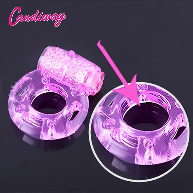 longer-lasting ring sex vibrator stronger erection tingling additional stimulation finger rings bullet Vibrating Love Ring