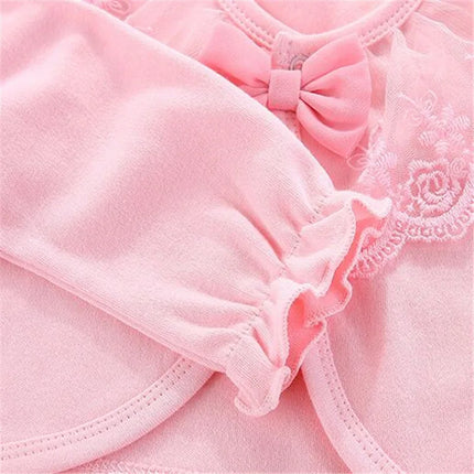 Lawadka Cotton Baby Girls Coats Bow Lace Princess Infant Coat Newborn Wedding Birthday Party Toddler Girl Outerwear Baby Clothes