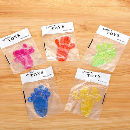 10 Pcs/Bag Sticky Hands Palm Elastic Slap Hands Palm Toy Children Kids Party Favors Novelty Gift Funny Jokes Pranks Toys