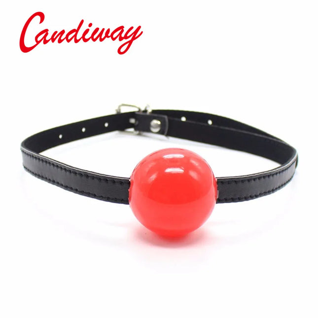 Leather Strap-on Gag BDSM Silicone Bite Ball Mouth Slave Oral Fixation Mouth Stuffed Adult Games For Couples Flirting Sex Toys