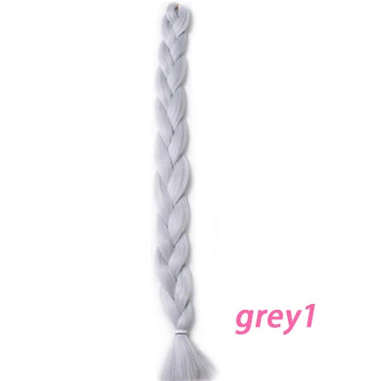 VERVES Braiding Hair Long 100 cm Folded Synthetic Jumbo Braids 165g/Piece Brown Black Pink Pure Color Braid Hair Extensions