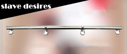 Puppy play Adjustable Stainless Steel Spreader Bar Set, Unisex Sex Slave collar Handcuffs Ankle Cuffs Fetish Restraints