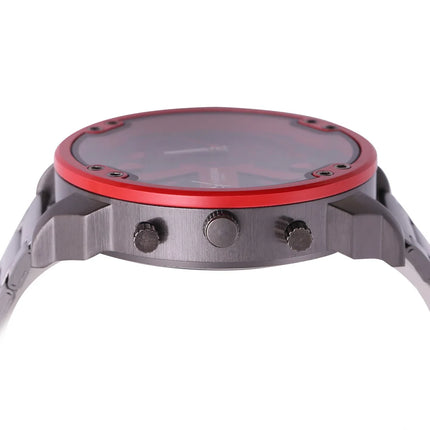 Brand Big Dial Steel Strip Dual Time Display Men Watches Chronograph Quartz Military Wristwatch Relogio Masculino Hombre Reloj