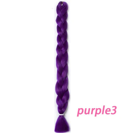 VERVES Braiding Hair Long 100 cm Folded Synthetic Jumbo Braids 165g/Piece Brown Black Pink Pure Color Braid Hair Extensions