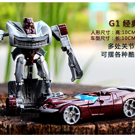 Transformation Deformation Robot Yellow Car Compatible Model Building Kid"s Block Hobbies Car Model early education Kid's Toy