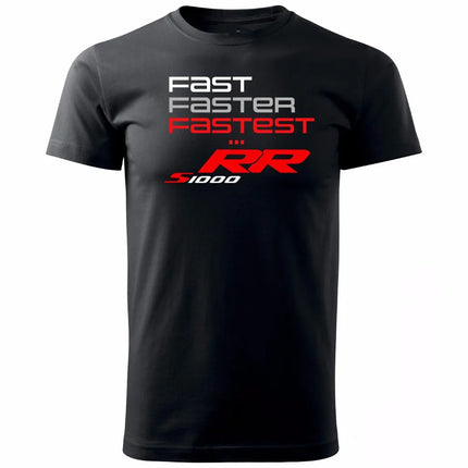 Hot Sale 100% Cotton Man Clothing Summer Tops T Shirt S1000Rr R1200Gs Usw... Logos In RW motorcycle Fan Biker Tee Shirt