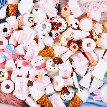 10pcs Slime Charms Simulation Candy Resin Plasticine Slime Accessories Beads Making Supplies For DIY Scrapbooking Crafts