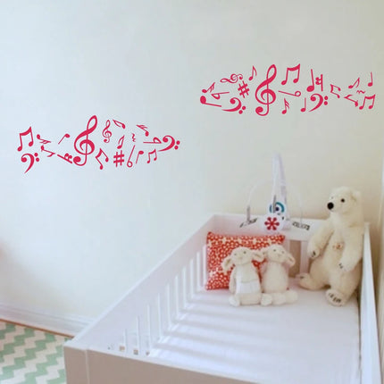 20pcs/lot DIY music notes wall decals sticker ,removable vinyl wall decor music notes decoration , A167