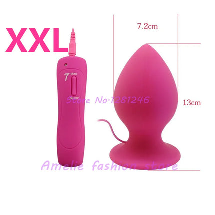 Super Big Size 7 Mode Vibrating Silicone Butt Plug Large Anal Vibrator Huge Anal Plug Unisex Erotic Toys Sex Products L XL XXL