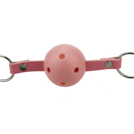 pink BDSM Mouth Ball Gag PU Leather Mouth Gag Oral Fixation Stuffed Adult Games Flirting Sex Toys for women men Adult Products