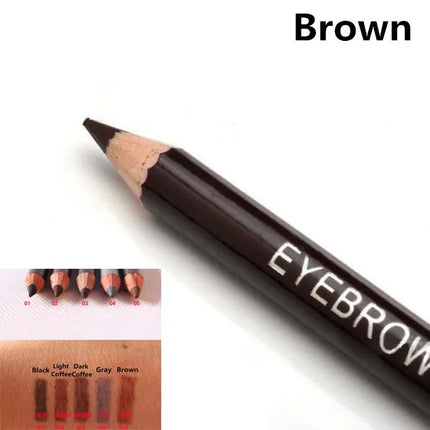 1PC Eyebrow Pencil Waterproof Longlasting Leopard Eyeliner Make Up Tool Maquiagem Eye Brow Shadows Pencil+Brush Cosmetic Pen