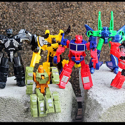 Transformation Deformation Robot Yellow Car Compatible Model Building Kid"s Block Hobbies Car Model early education Kid's Toy