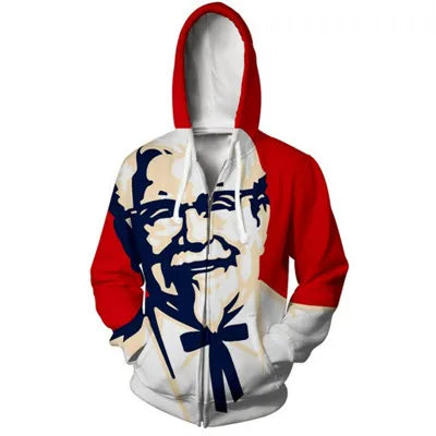 Drop Shipping KFC 3D Printed Sweatshirt For Women Men Hoodies/Zipper Hoodie