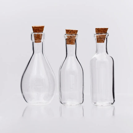 1pieces Bowling Bottle Wine Wishing Glass Bottle With Cork Vial Pendant Handmade Jewelry Findings Charms Bottle