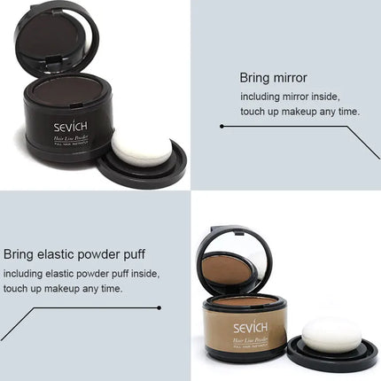 Sevich Hairline Powder 4g Hairline Shadow Powder Makeup Hair Concealer Natural Cover Unisex Hair Loss Product