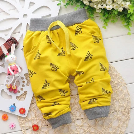 2024 New Baby Pants Cotton Spring Hot Sale 0-2 years Cartoon Baby Boy Girls Pants Kids Harem Pants