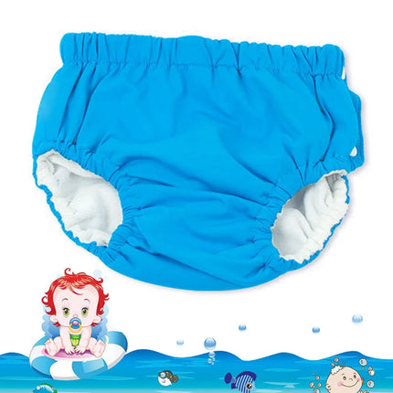 Baby Swim Nappy Diaper Cover Swimwear Cloth Nappies Swimming Trunks Pool Pants Infant Toddler Kids Boys Girls Solid Panties