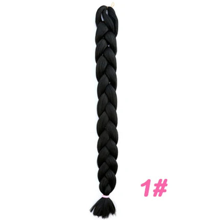 VERVES Braiding Hair Long 100 cm Folded Synthetic Jumbo Braids 165g/Piece Brown Black Pink Pure Color Braid Hair Extensions