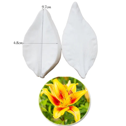 Lily Petal Veiner Silicone Moulds Fondant Flowers Cake Decorating Chocolate Gumpaste Sugarcraft Clay Cold Porcelain CS372