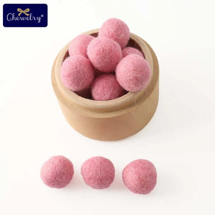 100PCS 20mm 100% Wool Felt Balls DIY Balls Hanging Accessories Candy Color Pom Pom Ball For Kids Party Crafts Children's Toys
