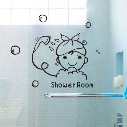 WC Toilet Entrance Sign Door Stickers For Public Place Home Decoration Creative Pattern Wall Decals Diy Funny Vinyl Mural Art