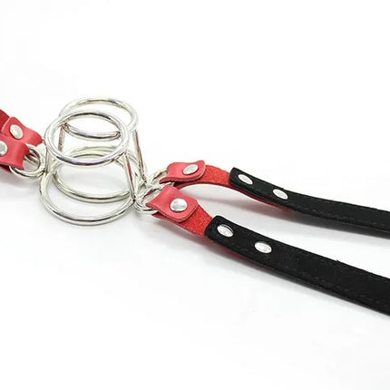Deep Throat Double Round Mouth Flail Slave Mouth Bite Ring Gags Open Mouth Gag Stopper lock catch adult Sex Games product Toys