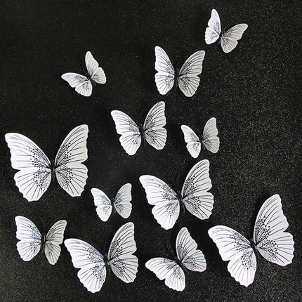 12Pcs/Set Ambilight 3D Butterfly Wall Sticker Butterflies Bedroom Home Decoration Room For Wedding Decor Fridge Magnet Decals