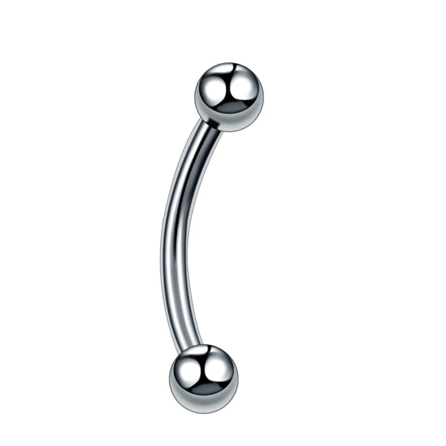 G23 Titanium Epoxy Curved Barbells Eyebrow Rings Piercing Curved Bar Banana Eyebrow Ear Cartilage Tragus Body Piercing Jewelry