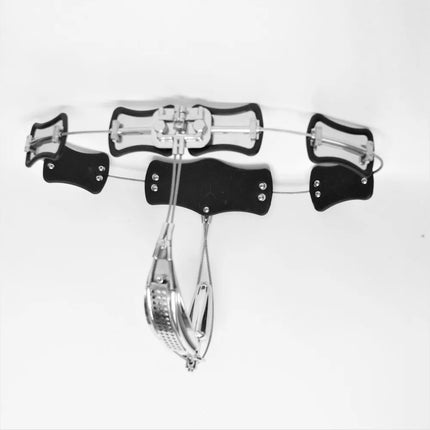 Adjustable Size Stainless Steel Female Chastity Belt, T-type Chastity lock, Chastity Device, Adult Game, Sex Toy, S085