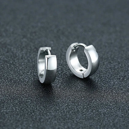 Unisex Stainless Steel Small Hoop Huggie Earrings for Men Woman Ear brinco Jewelry