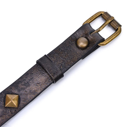 Brown Vintage Genuine Leather Sex Bdsm Collar Punk Rivet Slave Bondage Collar Bdsm Fetish Sex Toys For Woman Couples Sm Toys