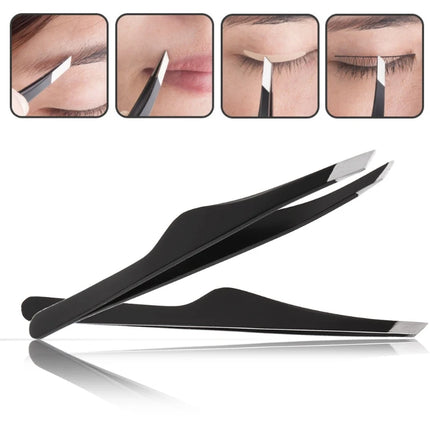 HUAMIANLI Eyebrow Tweezer Pro Women Eyebrow Tweezers Hair Beauty Slanted Stainless Steel Tweezer Tool Dropshipping