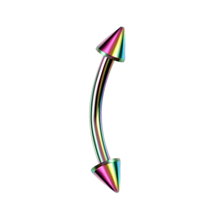 G23 Titanium Epoxy Curved Barbells Eyebrow Rings Piercing Curved Bar Banana Eyebrow Ear Cartilage Tragus Body Piercing Jewelry