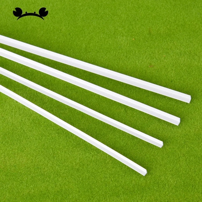 5pcs/lot L-shape Plastic Profile Angle Rod ABS Stick Construction Rod Corner Profile Model Building Kits Architecture Material