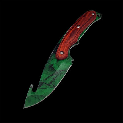 Real CS GO Counter Strike Tactical Straight Hunting Gut Knifes  Camping Sheath Survival Tiger Tooth