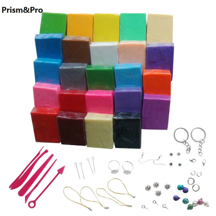 Make N Bake Polymer Clay Set Flexible Texture Oven Bake Clay 24 Color For Kids or Clay Starter