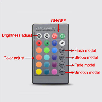 LED RGB Bulb lamp E27 E14 AC85-265V 5W LED RGB Spotlight dimmable magic Holiday RGB lighting+IR Remote Control 16 colors