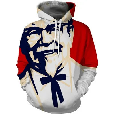 Drop Shipping KFC 3D Printed Sweatshirt For Women Men Hoodies/Zipper Hoodie
