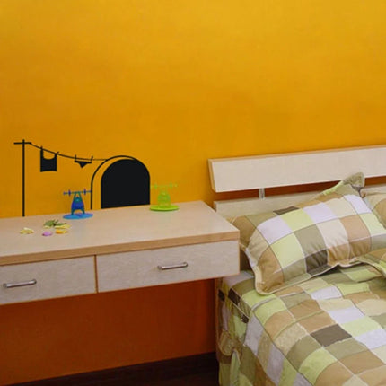New cute cartoon mouse home sticker wall decor Mouse Hole - Children Decor Vinyl Sticker Wall Decal